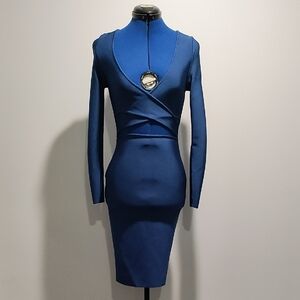 Elegant Blue Women's Dress